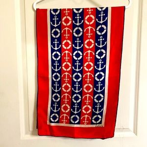 Nautical themed oblong neck/head scarf